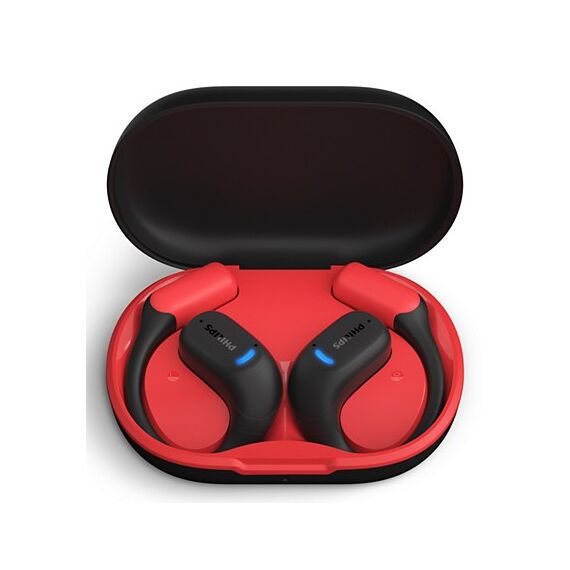 Philips 6000 series TAA6709BK/00 Kopfhörer & Headset True Wireless Stereo (TWS) Ohrbügel Sport Bluetooth Schwarz, Rot