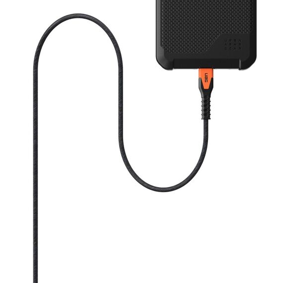 Urban Armor Gear Kevlar USB Kabel USB 2.0 1,5 m USB C 0,48 Gbit/s Schwarz, Orange, Farbe: Schwarz, Orange, 3 image