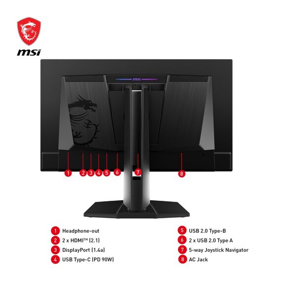 MSI MPG 271QRXDE QD-OLED Computerbildschirm 67,3 cm (26.5") 2560 x 1440 Pixel Wide Quad HD Schwarz, 6 image