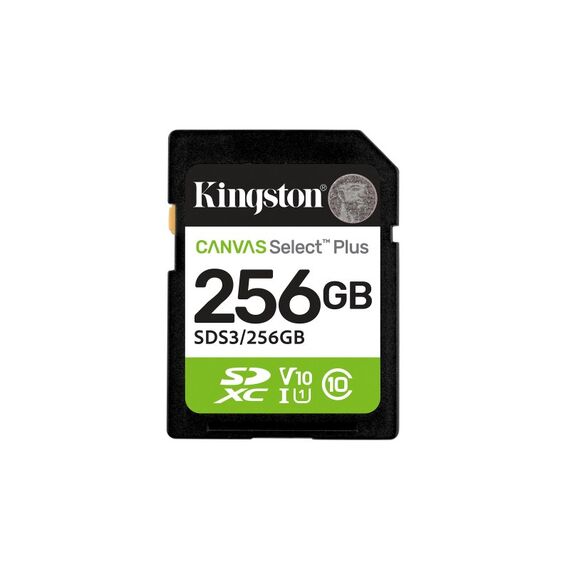 Kingston Technology 256GB SDXC Canvas Select Plus Gen3 150MB/s C10 UHS-I U1 V10, Kapazität: 256 GB