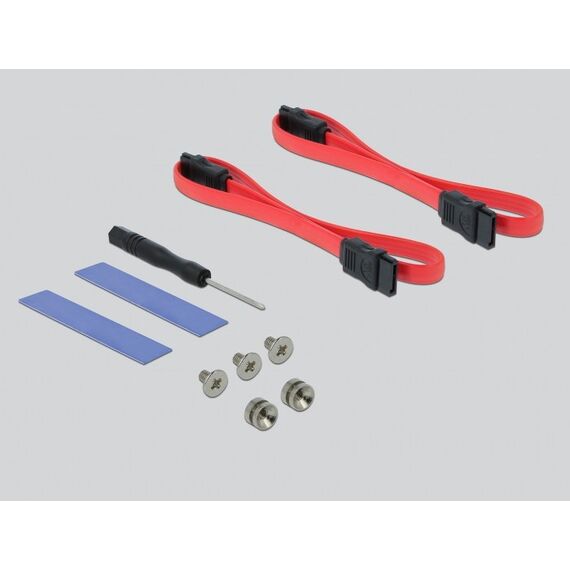 DeLOCK PCI Express x16 Karte zu 1 x M.2 Key B + 1 x NVMe M.2 Key M + 1 x mSATA - Low Profile Formfaktor, 3 image