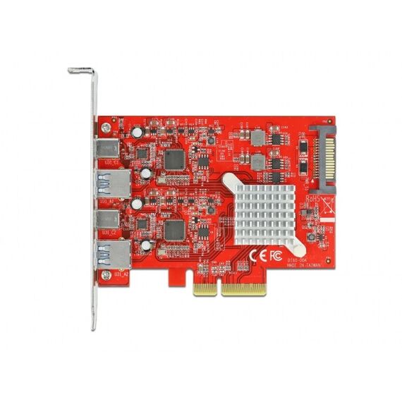 DeLOCK PCI Express x4 Karte zu SuperSpeed USB 10 Gbps mit 2 x USB Typ-A und 2 x USB Type-C - Dual Channel, 2 image