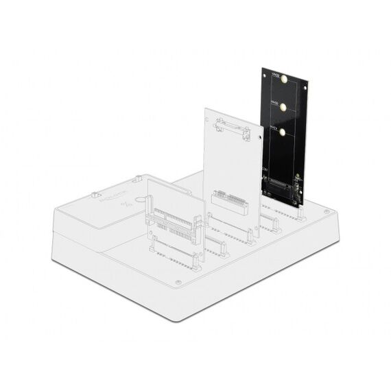 DeLOCK SATA 22 Pin Stecker zu M.2 Key B Slot Adapter, 3 image