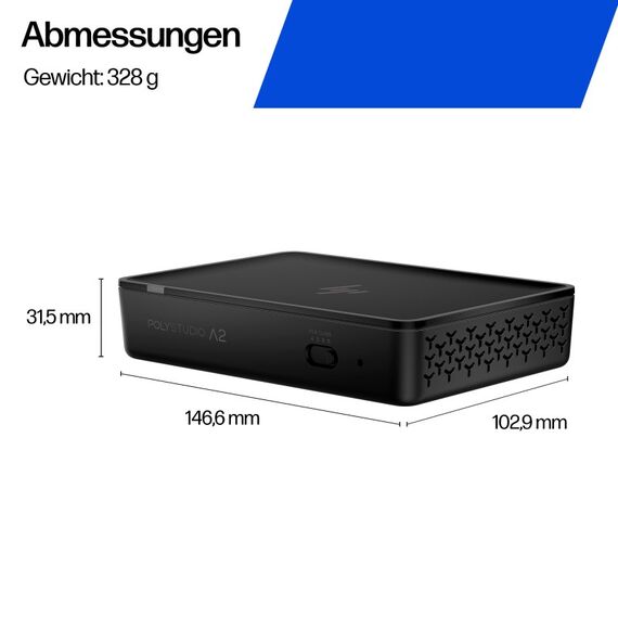HP Poly Studio A2 Schwarz, 6 image