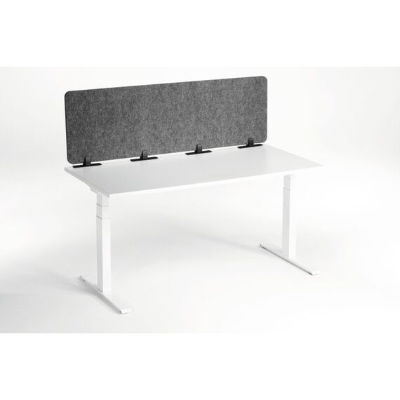 Durable EFFECT Foldable Felt Desk Divider 60% Recycled W1600 x H500mm Charcoal Grey - 313558 Schreibtisch-Trennwand Grau