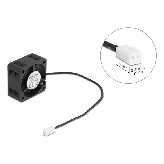DeLOCK 67287 Computerkühlsystem Computergehäuse Ventilator 4 cm Schwarz 1 Stück(e), 3 image