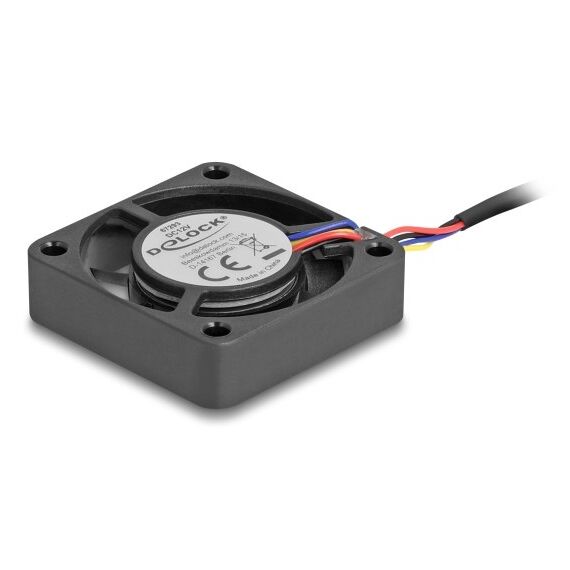 DeLOCK 67293 Computerkühlsystem Computergehäuse Ventilator 4 cm Schwarz 1 Stück(e), 2 image