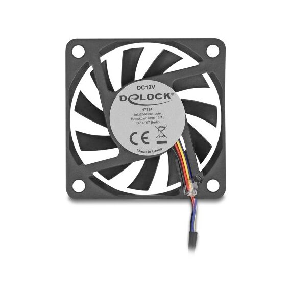 DeLOCK 67294 Computerkühlsystem Computergehäuse Ventilator 6 cm Schwarz 1 Stück(e)