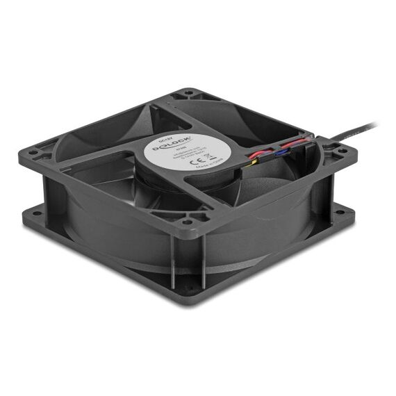 DeLOCK 67298 Computerkühlsystem Computergehäuse Ventilator 12 cm Schwarz 1 Stück(e), 2 image