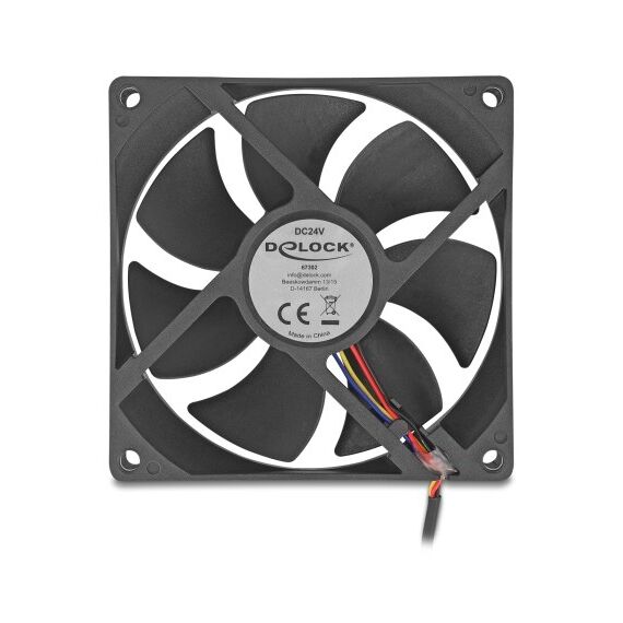 DeLOCK 67302 Computerkühlsystem Computergehäuse Ventilator 9,2 cm Schwarz 1 Stück(e)