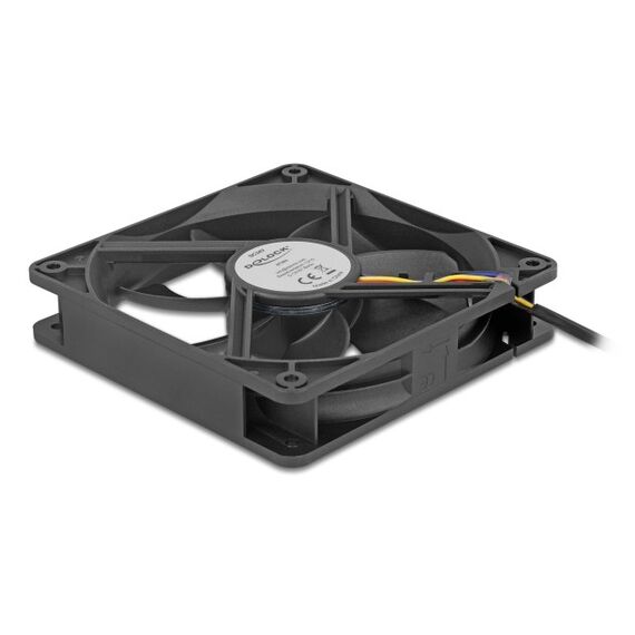 DeLOCK 67303 Computerkühlsystem Computergehäuse Ventilator 12 cm Schwarz 1 Stück(e), 2 image