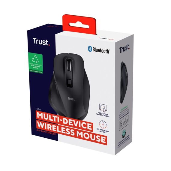Trust Fyda Maus Büro Rechts RF Wireless + Bluetooth Optisch 2400 DPI, 4 image