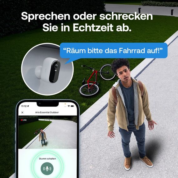 Arlo Essential 3 2K-Sicherheitskamera, 2er Set mit Solarpanel, 8 image