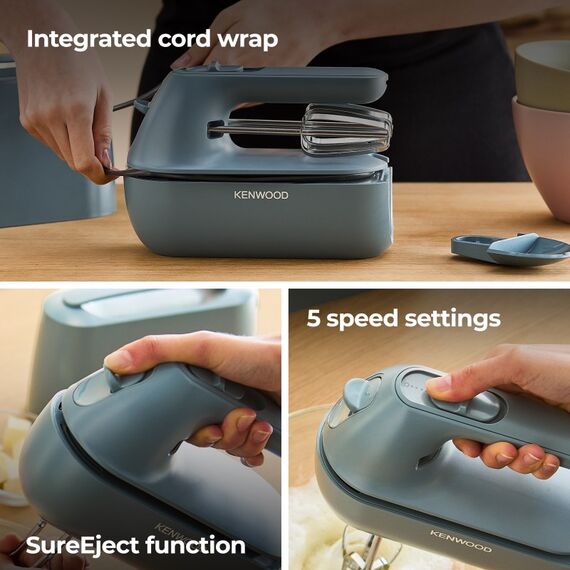 Kenwood HMP40.000GY Handmixer 350 W Blau, 10 image