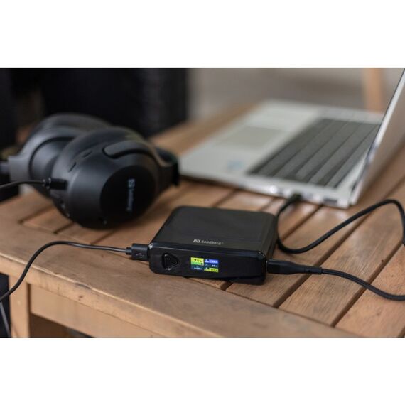 Sandberg 421-25 Powerbank Lithium Polymer (LiPo) 20000 mAh Kabelloses Aufladen Schwarz, 4 image