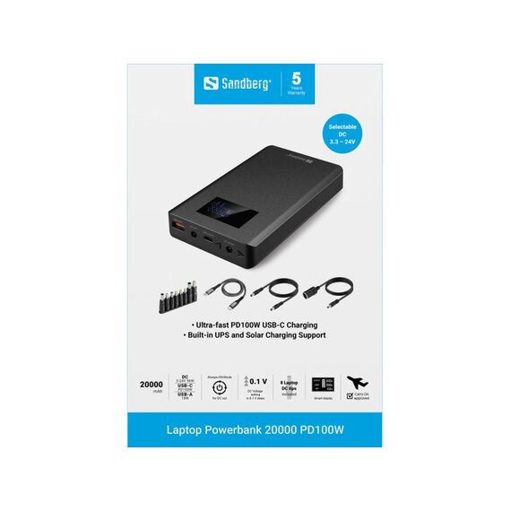 Sandberg 421-27 Powerbank 20000 mAh Schwarz, 7 image
