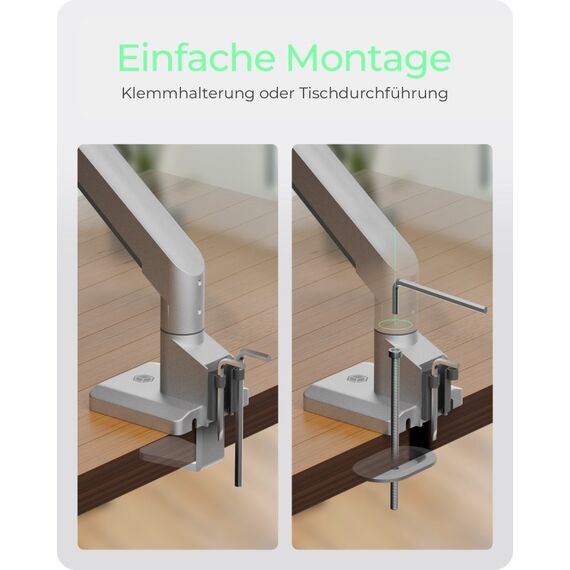 ICY BOX IB-MS523-T, Monitorständer mit Tischhalterung für einen Monitor bis zu 32" (81 cm), 3 image