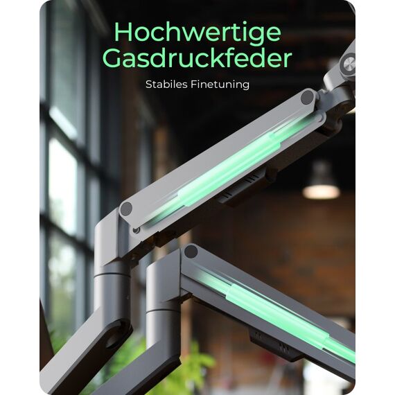 ICY BOX IB-MS524-T, Monitorständer mit Tischhalterung für zwei Monitore bis zu 32" (81 cm), 5 image