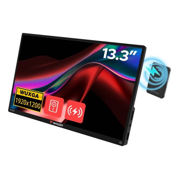 Verbatim 32087 TV-Gerät/Monitor tragbar Tragbarer Monitor Schwarz 33,8 cm (13.3") 1920 x 1200 Pixel