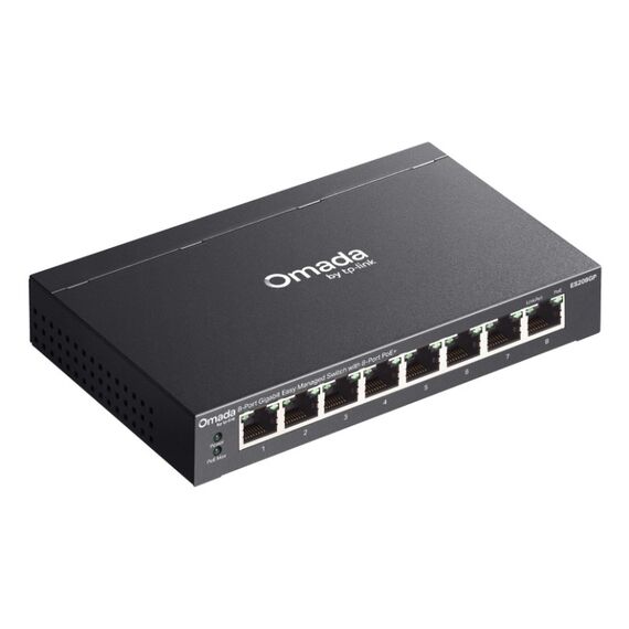 TP-Link Omada ES208GP Netzwerk-Switch Managed L2 Gigabit Ethernet (10/100/1000) Power over Ethernet (PoE) DIN-Schiene Schwarz, 3 image