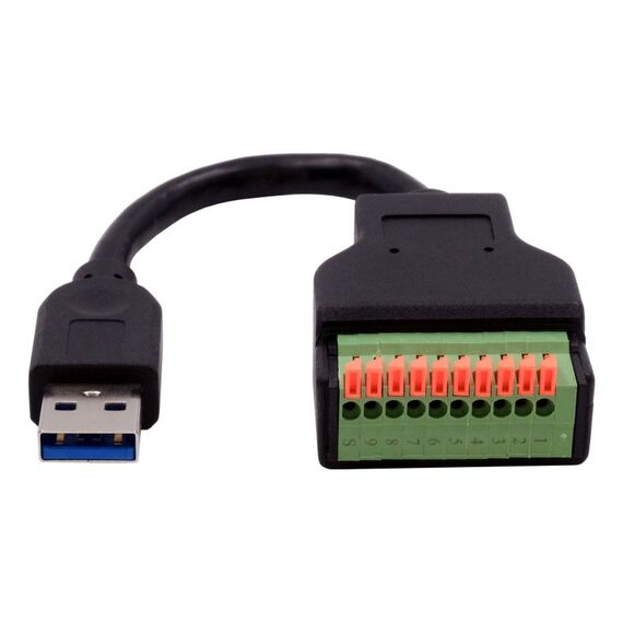 EXSYS EX-49127 USB Kabel USB 3.2 Gen 1 (3.1 Gen 1) 0,15 m USB A 10-pin terminal block 5 Gbit/s Schwarz, 3 image