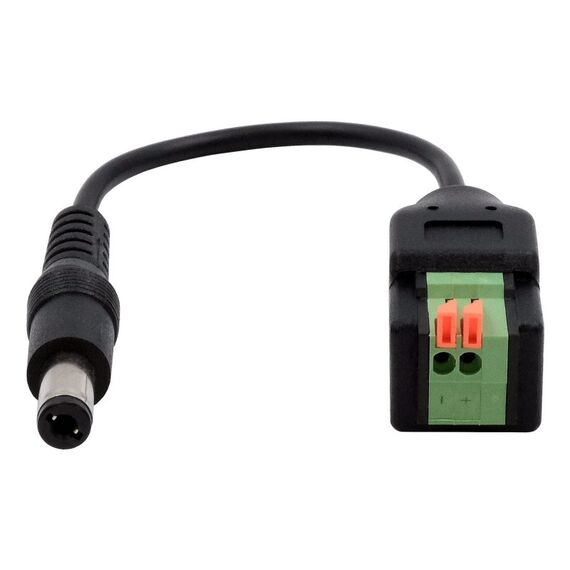EXSYS EX-49140 Stromkabel Schwarz 0,15 m 5.5 x 2.1 mm 2-polige Klemmleiste, 2 image