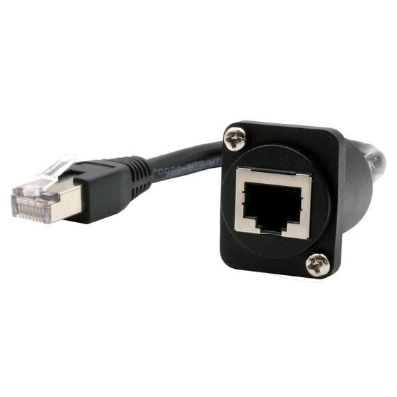 EXSYS EX-49159 Netzwerkkabel Schwarz 0,2 m Cat5e Rund