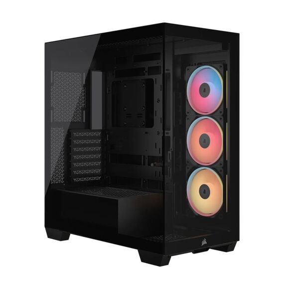 Corsair Midi Tower 3500X LXR LINK TG Schwarz, Farbe: Schwarz