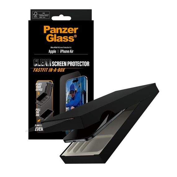 PanzerGlass ® Displayschutz iPhone Air | Ultra-Wide Fit m. Fastfit in-a-box, 4 image
