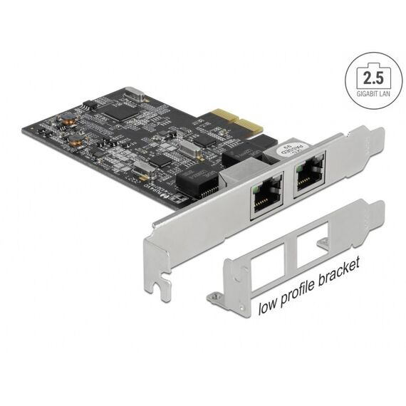 DeLOCK PCI Express x2 Karte auf 2 x RJ45 2,5 Gigabit LAN RTL8125, 3 image