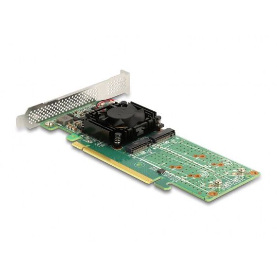 DeLOCK PCI Express x16 Karte zu 4 x intern NVMe M.2 Key M - Low Profile Formfaktor