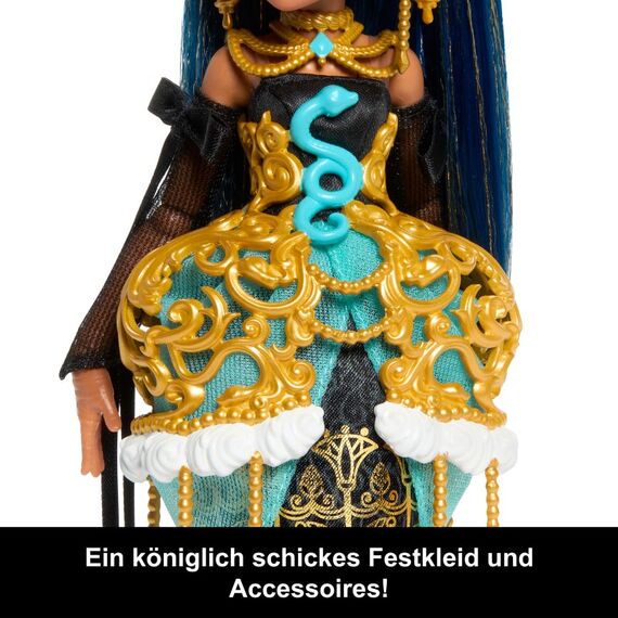 Monster High Scary Sweet Birthday Cleo de Nile-Puppe im Partykleid mit Ballon und Geschenk, 8 image