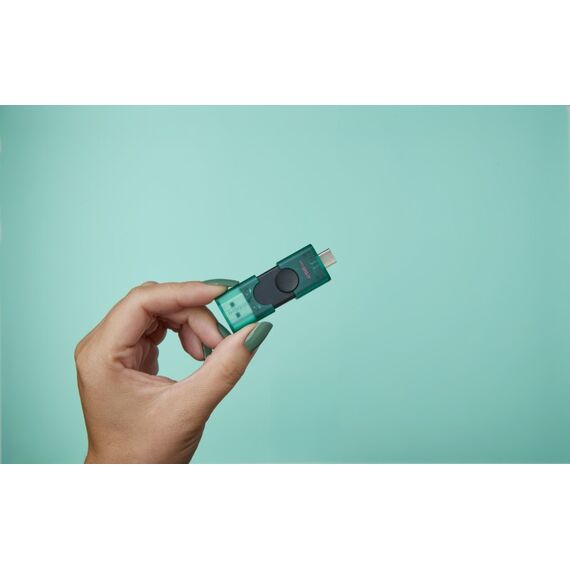 Kingston Technology DataTraveler DuoG2 USB-Stick 256 GB USB Type-A / USB Type-C 3.2 Gen 1 (3.1 Gen 1) Schwarz, Grün, Kapazität: 256 GB, 7 image