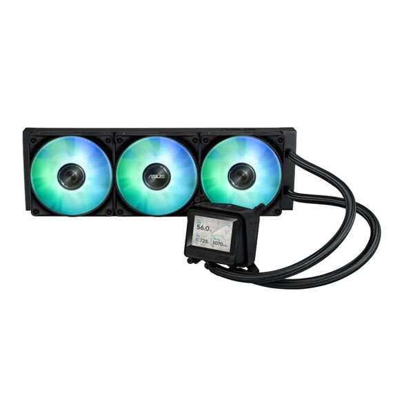 ASUS MAX GAMING LC 360 ARGB LCD Prozessor All-in-One-Flüssigkeitskühler 12 cm Schwarz, Farbe: Schwarz