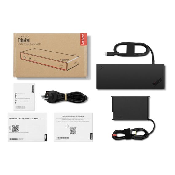 Lenovo ThinkPad USB4 Smart Dock 5500 with 135W Adapter Kabelgebunden Schwarz, 8 image