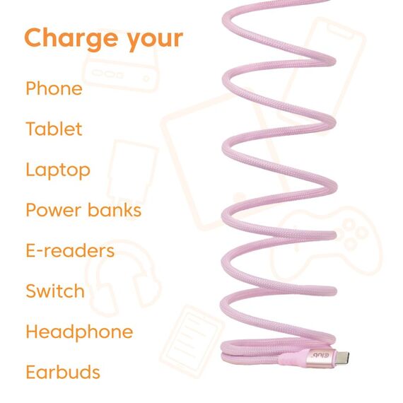 CLUB3D CAC-3031 USB Kabel USB 2.0 2 m USB C Pink, 2 image