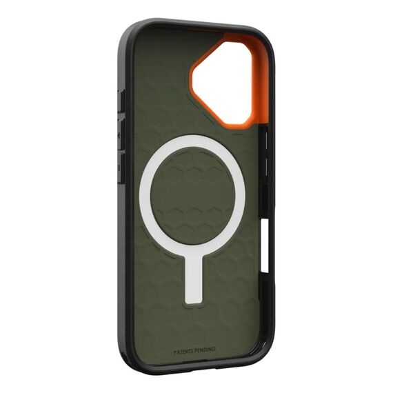 Urban Armor Gear 114547117297 Handy-Schutzhülle 16 cm (6.3") Cover Olive, Orange, Farbe: Olive, Orange
