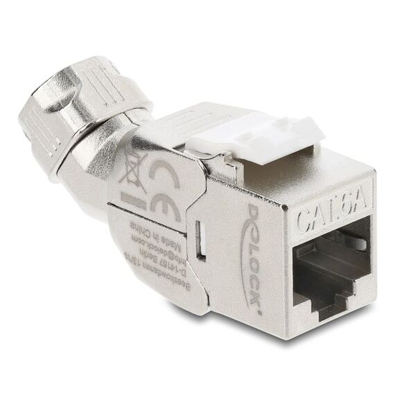 DeLOCK Keystone Modul RJ45 Buchse zu LSA Cat.6A werkzeugfrei 45° winkelbar geschirmt