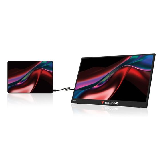 Verbatim Portable 15.6" FHD Monitor LIGHT Tragbarer Monitor Schwarz 39,6 cm (15.6") LCD 1920 x 1080 Pixel, 3 image
