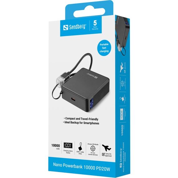 Sandberg 421-34 Powerbank Lithium-Ion (Li-Ion) 10000 mAh Schwarz, 5 image