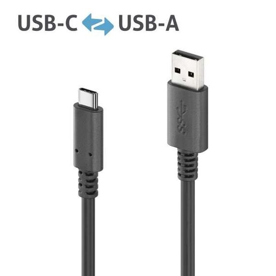 PureLink PI6100-018 USB Kabel USB 3.2 Gen 2 (3.1 Gen 2) 1,8 m USB A USB C 5 Gbit/s Schwarz