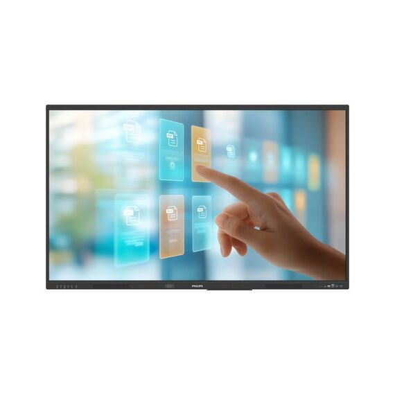 Philips 65BDL4252E Interaktiver Flachbildschirm 165,1 cm (65") LCD WLAN 400 cd/m² 4K Ultra HD Schwarz Touchscreen Eingebauter Prozessor Android 14 18/7