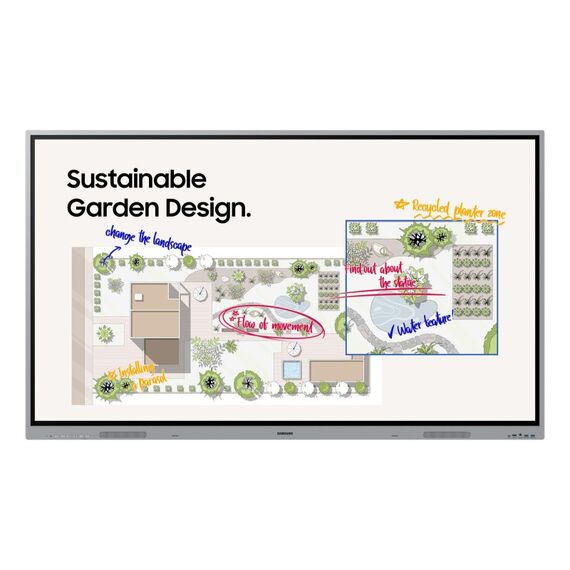 Samsung WE86FX Interaktives Whiteboard 2,18 m (86") 3840 x 2160 Pixel Touchscreen Grau HDMI