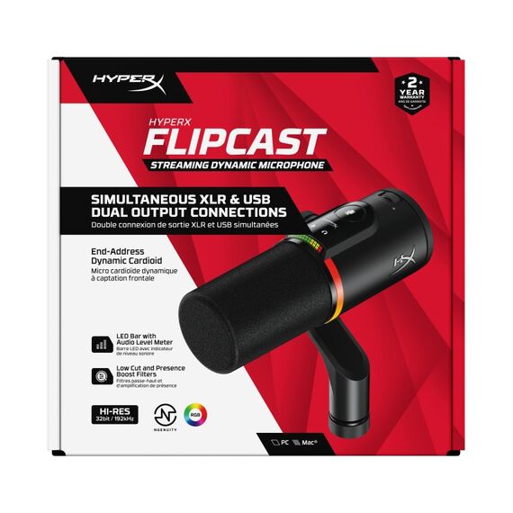 HyperX FlipCast - USB/XLR Dynamic Microphone (Black) Schwarz Dynamisches Mikrofon, 9 image