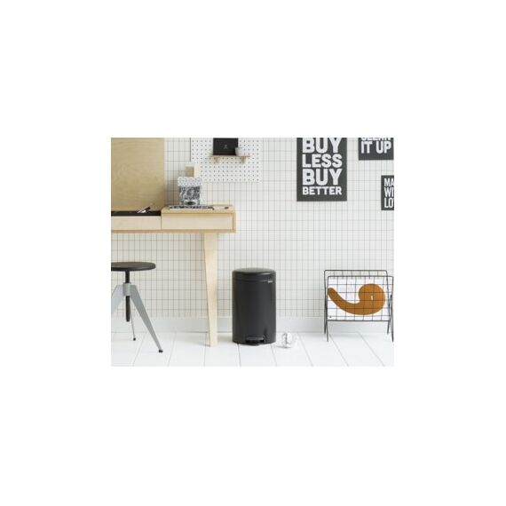 Brabantia 113741 Mülleimer 12 l Rund Schwarz, Farbe: Schwarz, 3 image