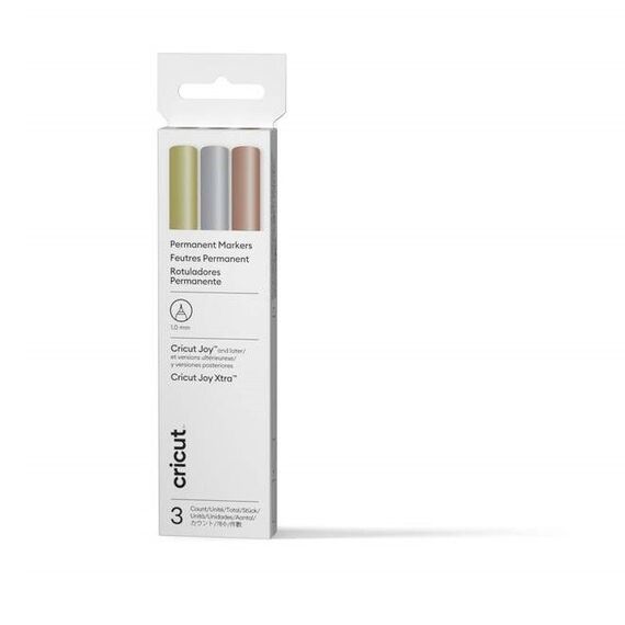 Cricut Joy Metallic Permanent-Marker Kupfer, Gold, Silber 3 Stück(e)