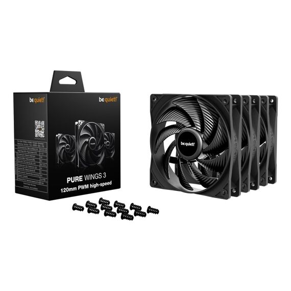 be quiet! Pure Wings 3 120mm | PWM high-speed Triple Pack Computergehäuse Ventilator 12 cm Schwarz 3 Stück(e), 2 image