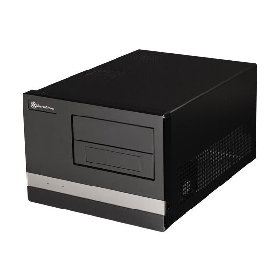 SilverStone Desktop SST-SG02B-F, ohne NT Alu-Gehäuse schwarz, 270x212x393mm (BxHxT)