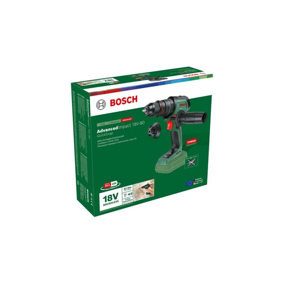 Bosch AdvancedImpact 18V-80 QuickSnap 1950 RPM Ohne Schlüssel 890 g Schwarz, Grün, 4 image