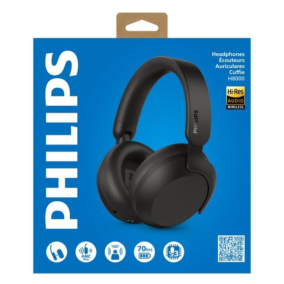 Philips TAH8000E Kopfhörer Verkabelt & Kabellos Kopfband Anrufe/Musik USB Typ-C Bluetooth Schwarz, 7 image
